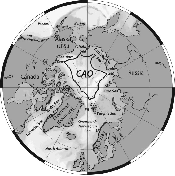 A map of the Central Arctic Ocean ©Shephard et al., 2016 